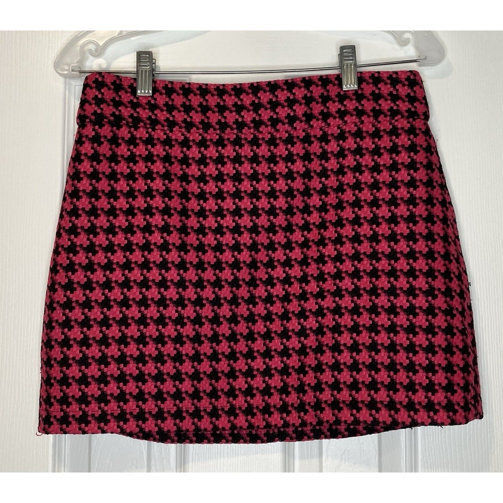 Walter‎ Baker Women's Daria Houndstooth Skirt Pink Black Size 2